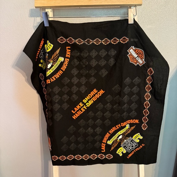 Harley-Davidson Other - Harley-Davidson Lake Shore Illinois Black Bandana